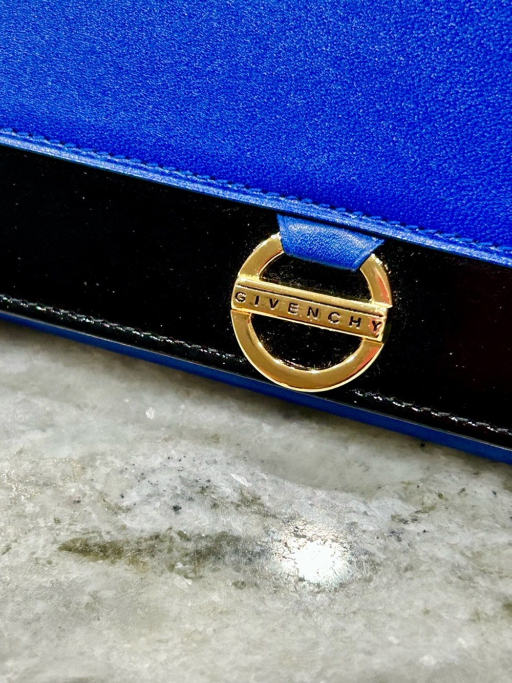 NWOT Givenchy Authentic Blue and Black Leather Long Continental Wallet - Picture 10 of 10